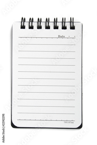 notepad and pen