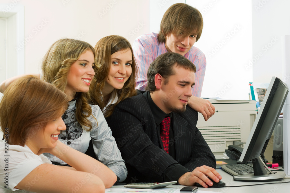 Fototapeta premium Young business team.