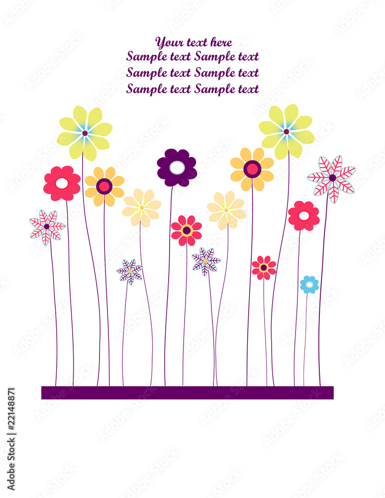 Obraz premium vector background with flowers