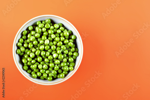 green peas in the bowl