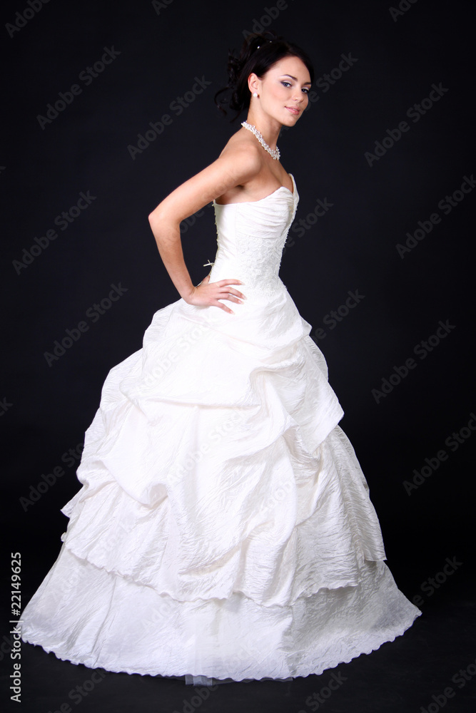 Full length of a beautiful woman in wedding dress Full length of a beautiful woman in wedding dress