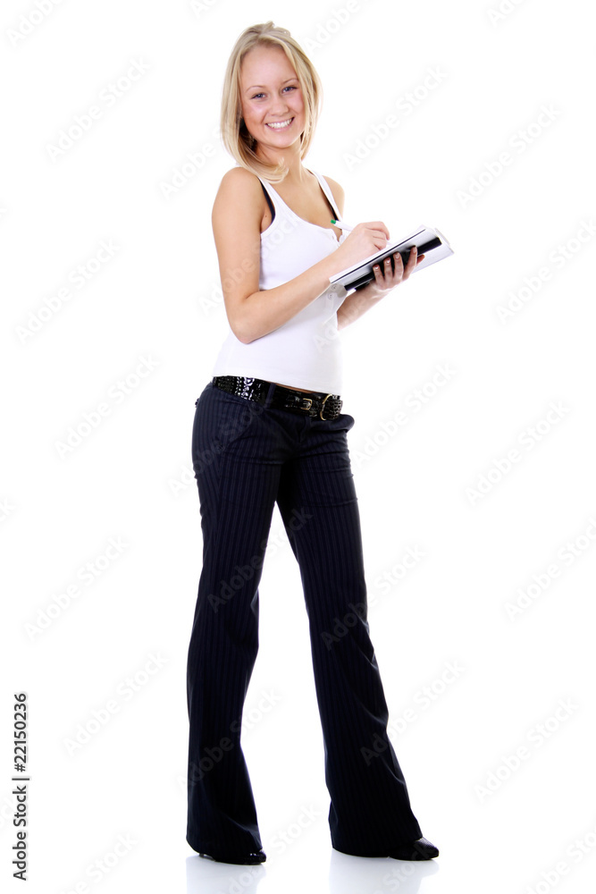 Full length portrait of a student Full length portrait of a student