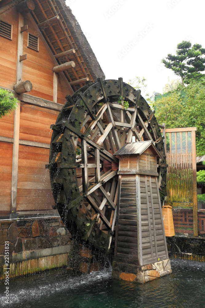 wooden waterwheel