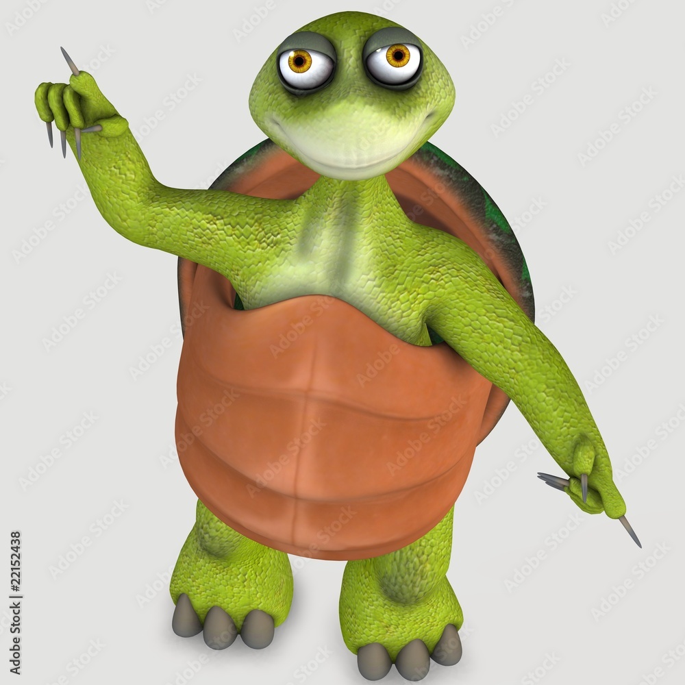 Naklejka premium turtle boy toon