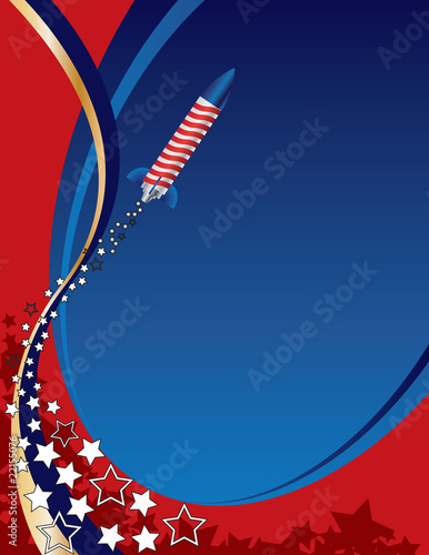 American Fireworks Background