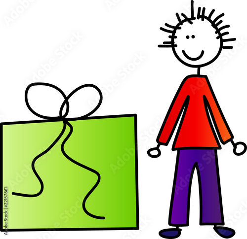 Junge mit Geschenk