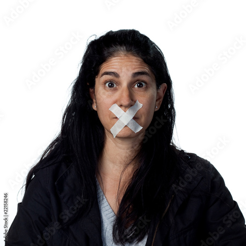 hispanic woman silenced