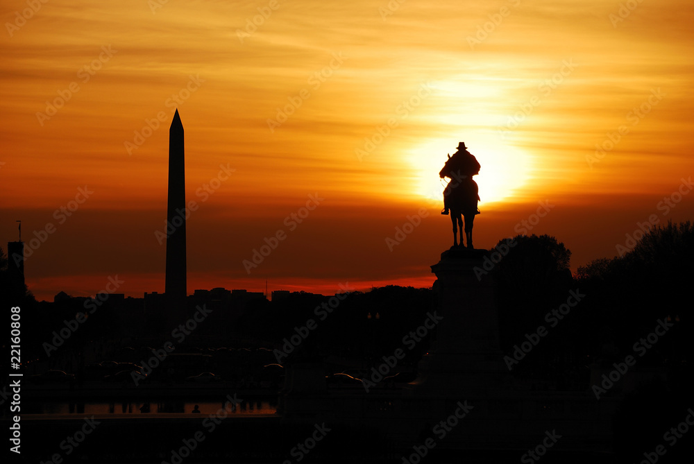 Washington DC sunset