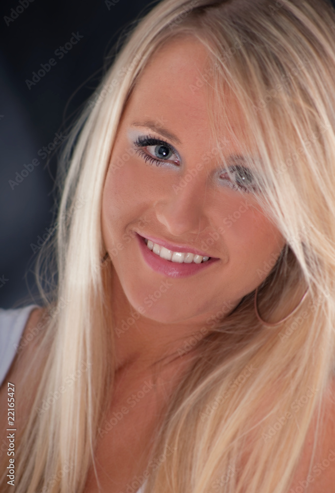Naklejka premium Happy blond girl