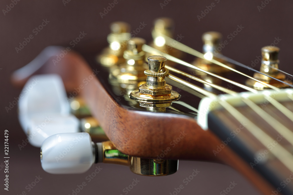 Fototapeta premium Acoustic guitar headstock