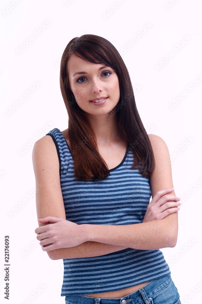 woman in blue woman in blue