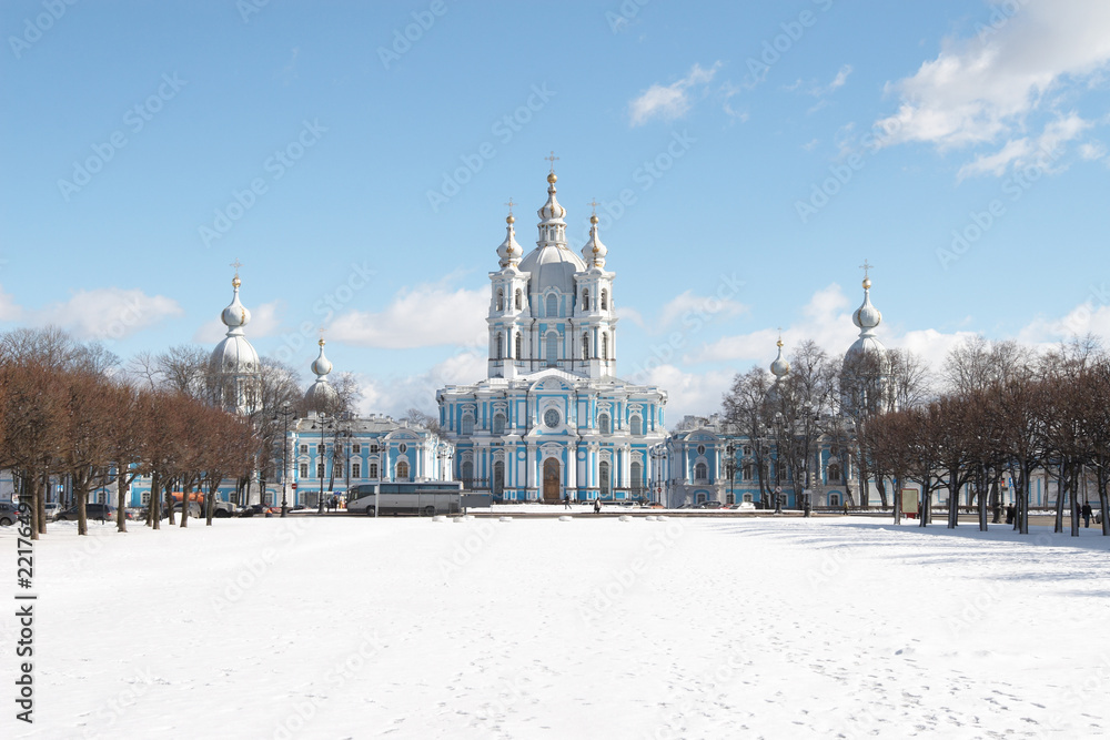 Obraz premium Russia, St. Petersburg. Smolny Cathedral