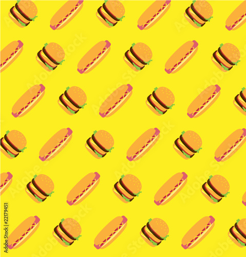 Background from burger and hotdog