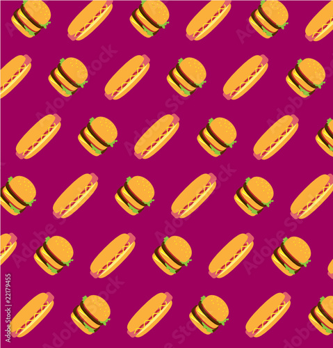 Background from burger and hotdog