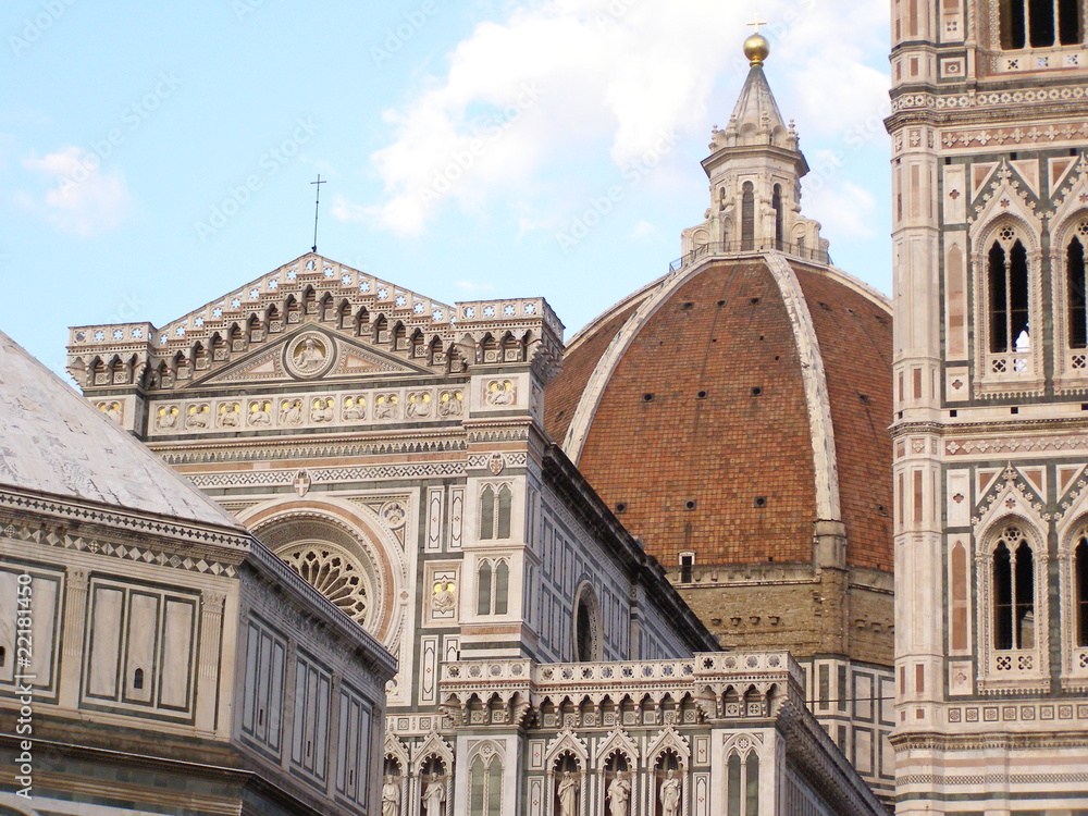 Florence - baptistery, cathedral, dome and steeple
