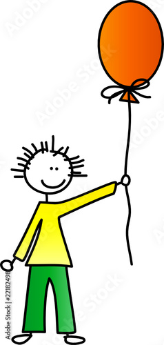 Junge mit Luftballon