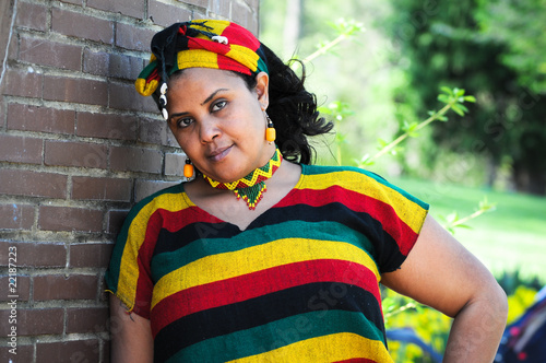 African girl with Ethiopian costume