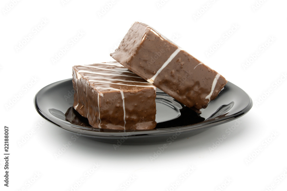 cookie in chocolate cookie in chocolate
