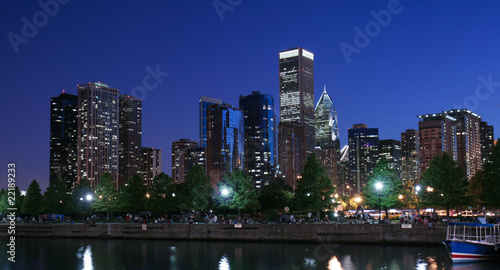 Chicago at night