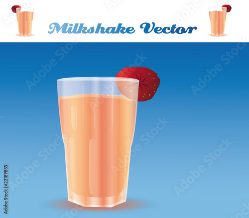 milkshake, verre de crème glacé vectoriel
