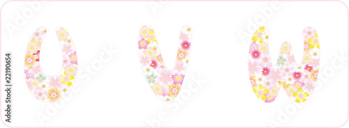 Á≤âÁ∫¢Ê®±Ëä±Â≠óÊØçUVW