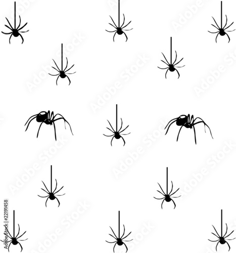 black spider wallpaper vector illustration © bOBAN