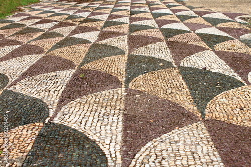 Ancient mosaic pattern in Caracalla Termae photo