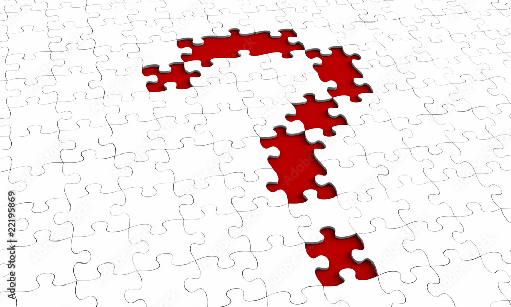 Question Mark Puzzel Question mark puzzle with red background Stock Illustration | Adobe Stock