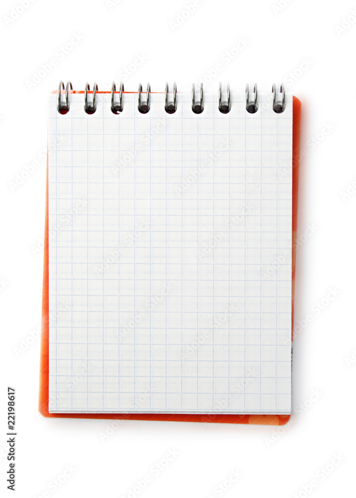 Notepad isolated on the white background Notepad isolated on the white background