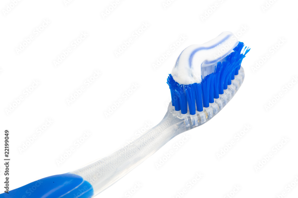 used tooth brush isolated in white background used tooth brush isolated in white background