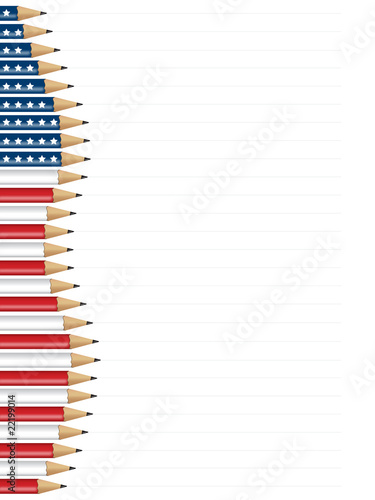 american flag pencils