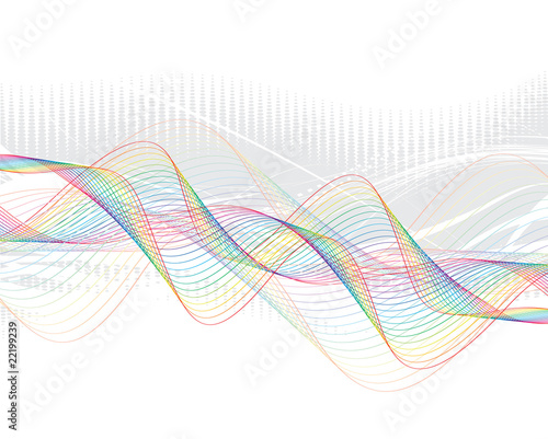 abstract rainbow wave line