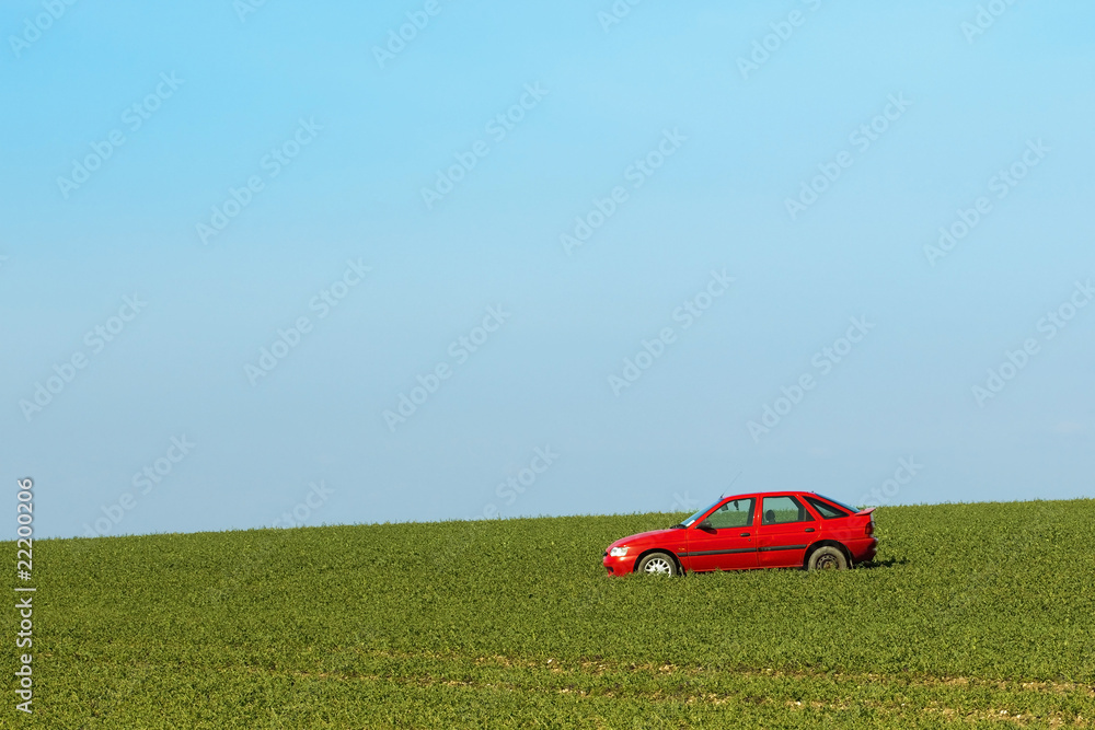 abandoned car