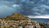 Alicante city before storm
