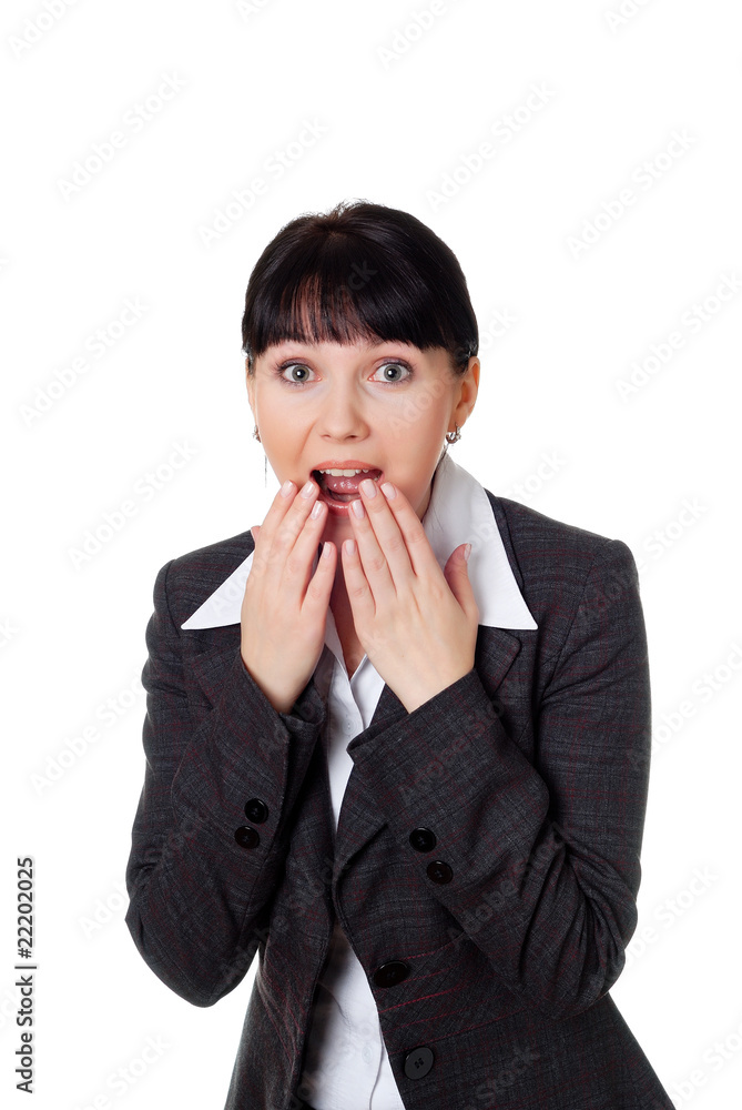 charming young woman in a dark business suit charming young woman in a dark business suit
