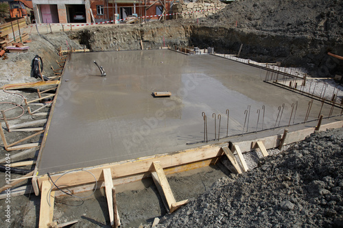 Schalung Fundament Platte fertig betoniert