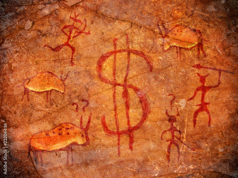 Naklejka premium prehistoric paint