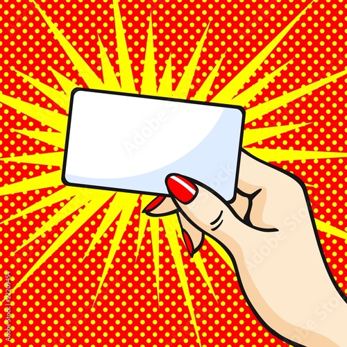 Hand with a card