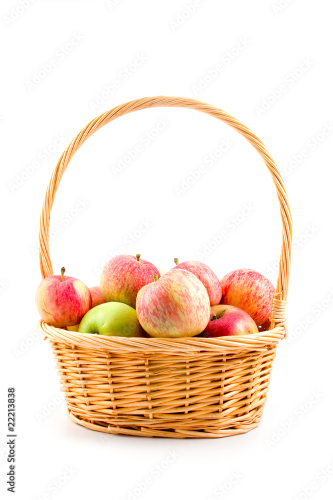 Ripe apples in a basket Ripe apples in a basket