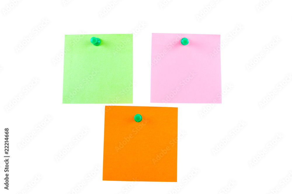 Colored sticker notes Colored sticker notes