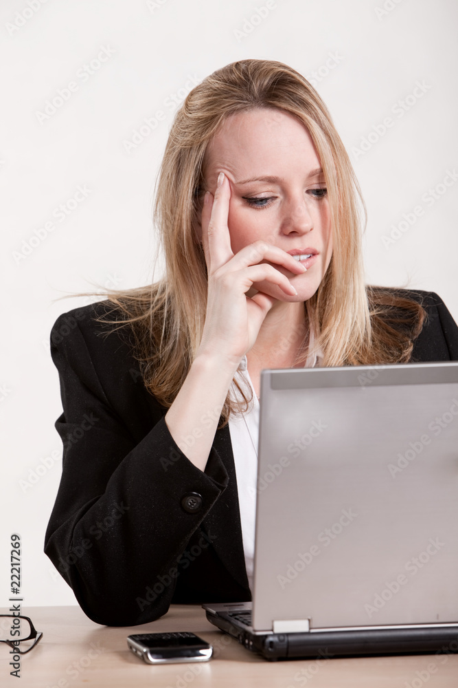 Attractive thirties caucasian blonde businesswoman Attractive thirties caucasian blonde businesswoman