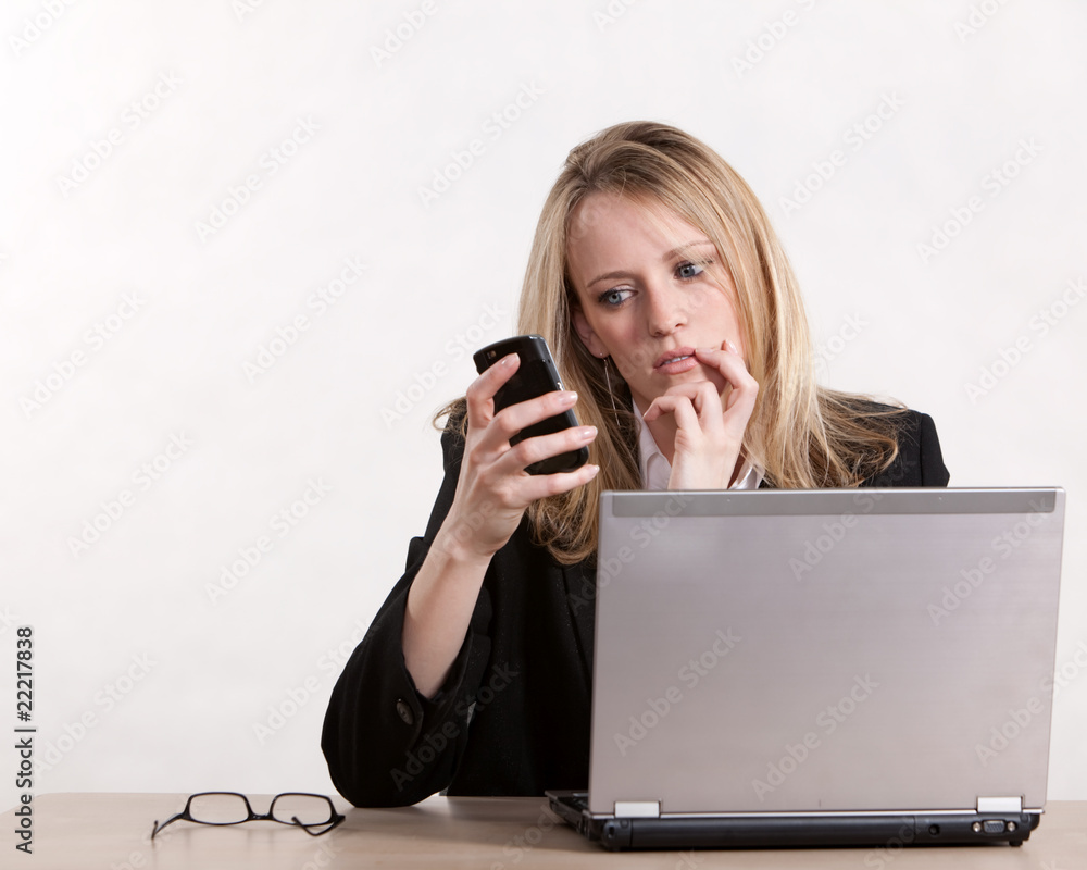 Attractive thirties caucasian blonde businesswoman Attractive thirties caucasian blonde businesswoman