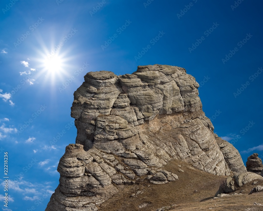 rock under a sun