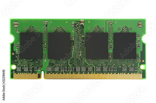 Stick of RAM on white