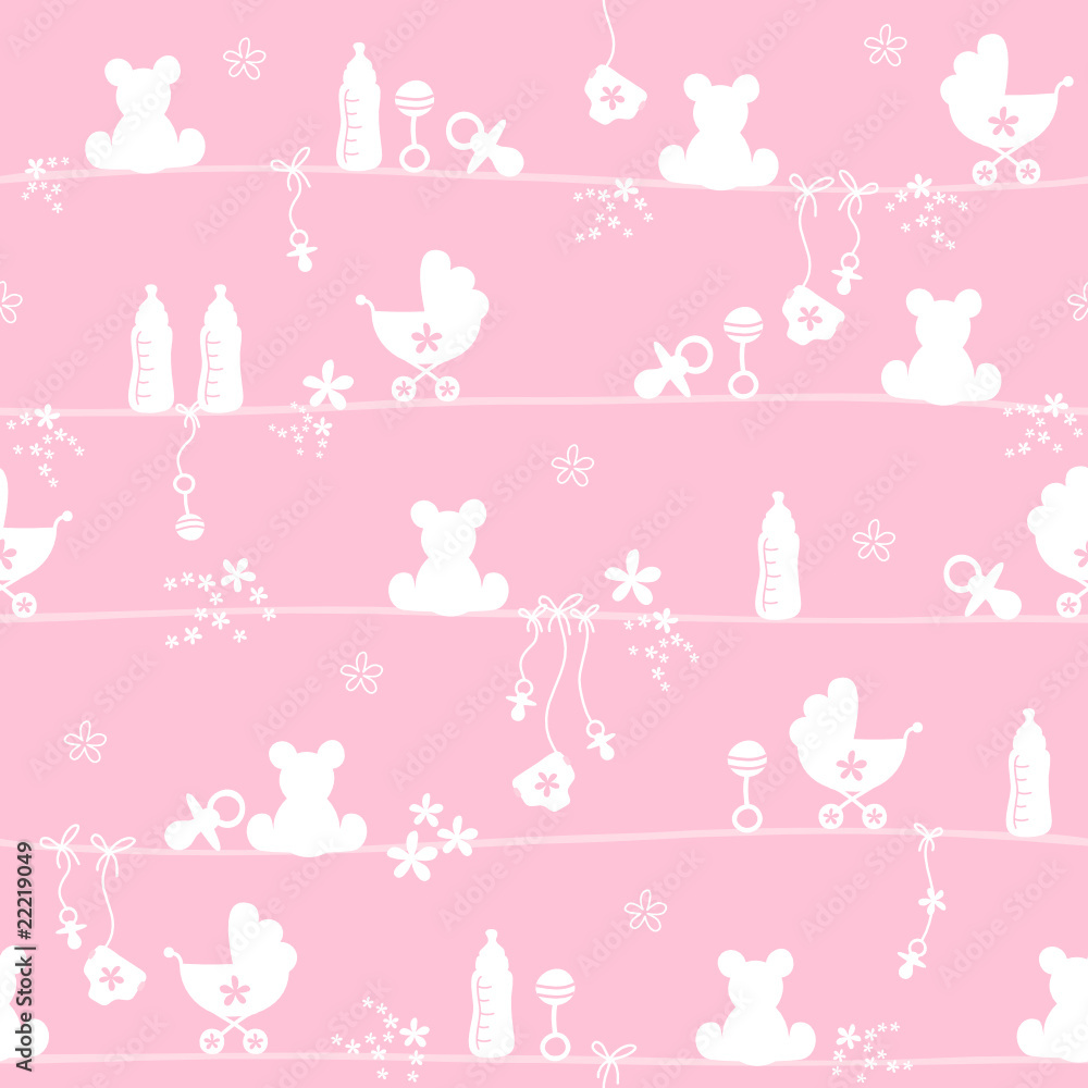 Seamless Pattern Girl Pink Seamless Pattern Girl Pink