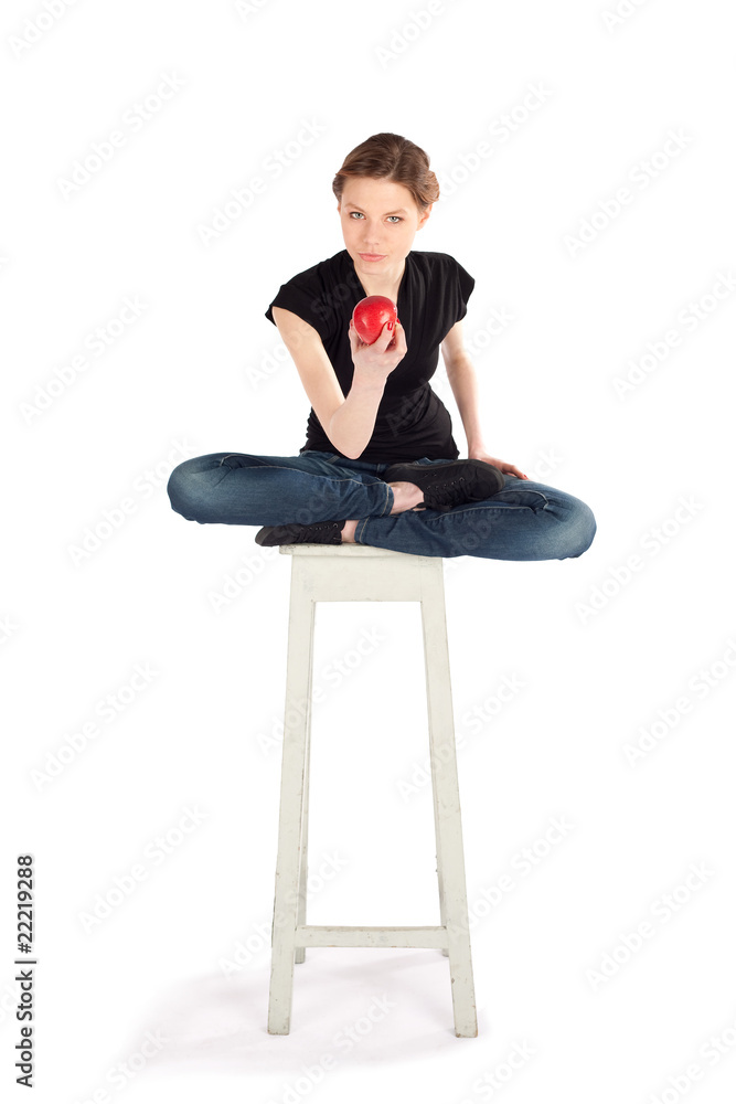 Woman with Red Apple Woman with Red Apple