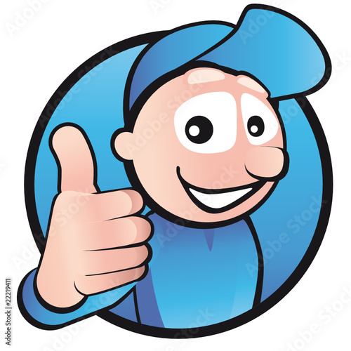 Handwerker mit Daumen