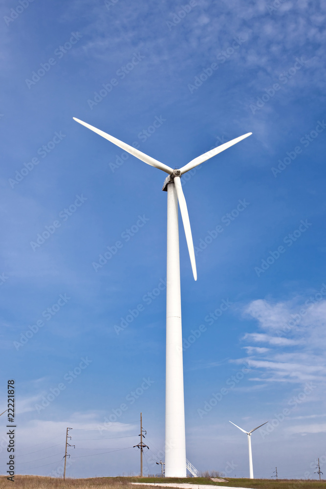 Field with wind energy converters