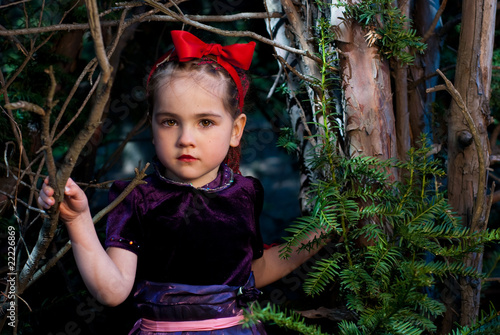 snow white and a fairy tale, litle girl