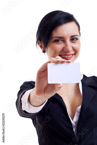 white business card
